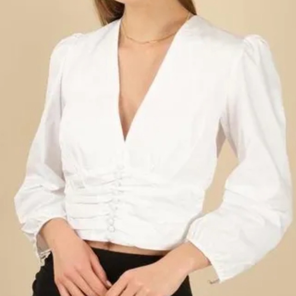 NWT ZARA Puff Sleeve Top